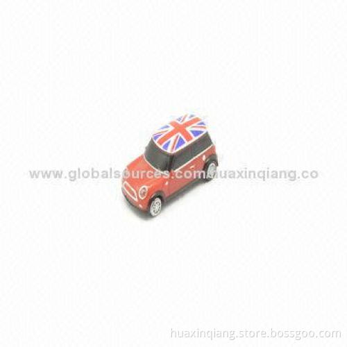 USB Drive/Flash Memory, Car Style, 128MB to 64GB Capacity, 5-year Warranty